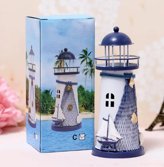 Lighthouse Decor Garden Statue Mediterranean