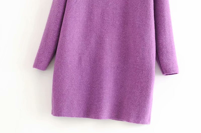 Fashion warm pullover long sleeve ladies sweater dress
