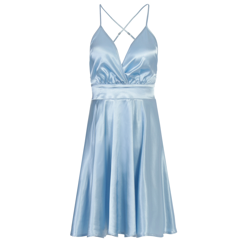 Slim dress with suspender