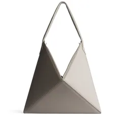 Folding tote shoulder bag - Grey - View 1