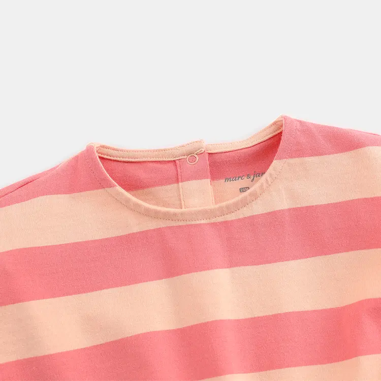 Girl's striped short-sleeved dress