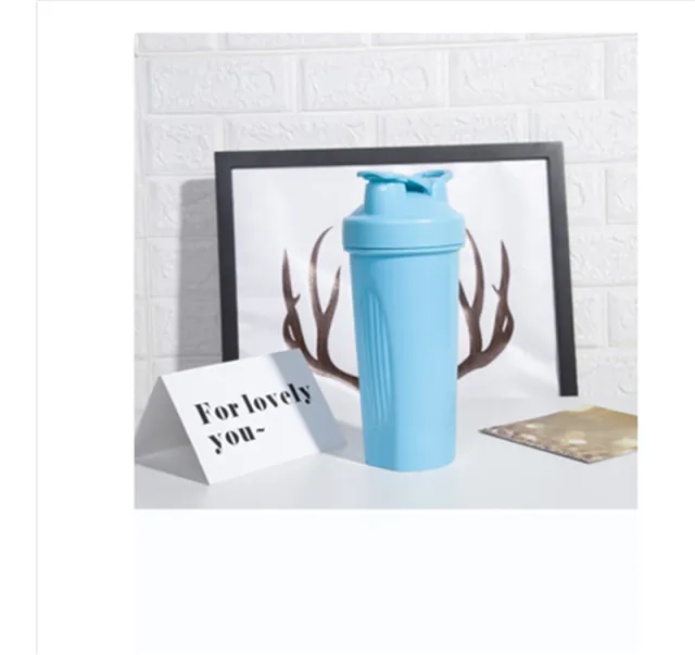 Fitness Cup Sports Plastic Water Cup Stirring Cup Light Blue - Shop at LoveMi
