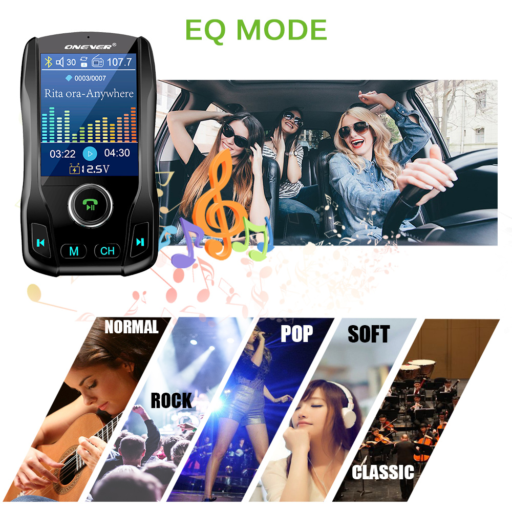 Compatible with Apple , Card car FM transmitter Bluetooth hands-free color screen - Image 6