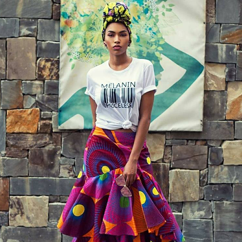 Alphabet European and American street short sleeves