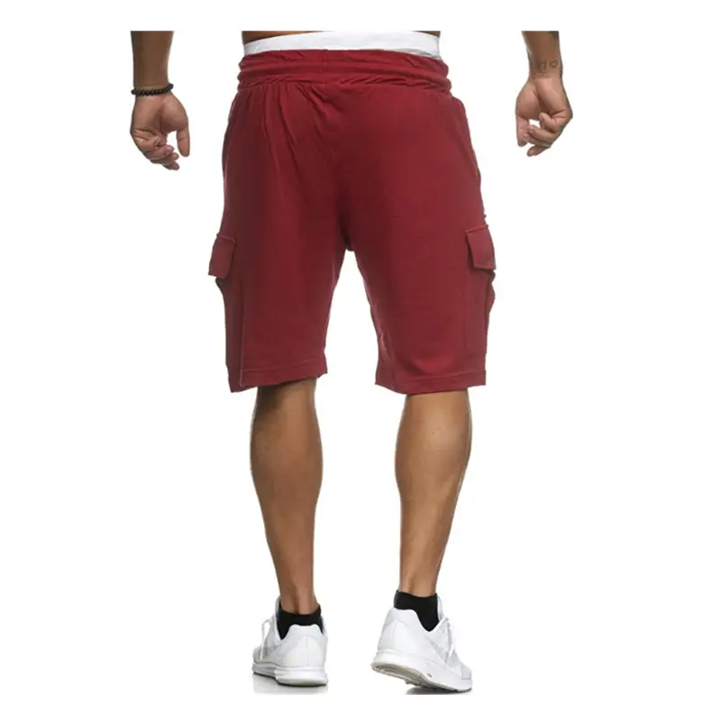 Men's pleated lace-up shorts