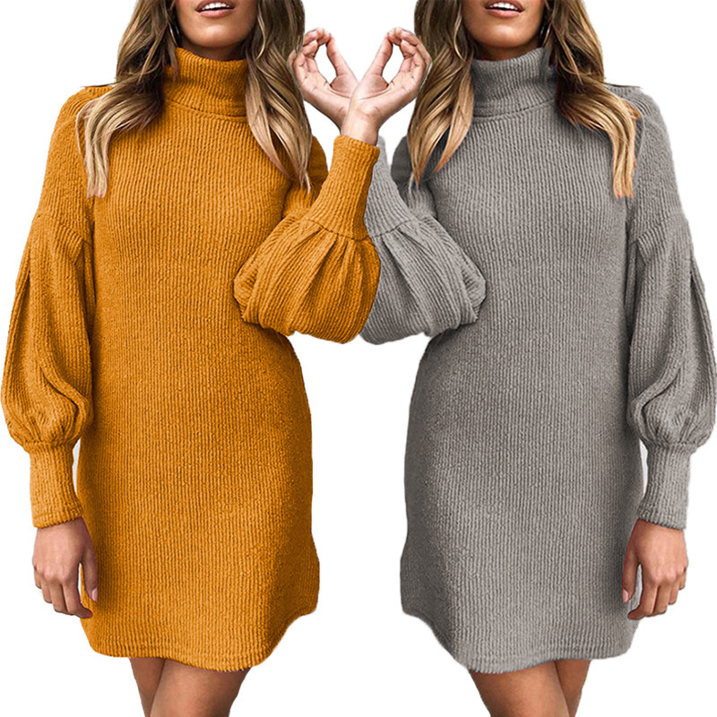Long-sleeved hip dress