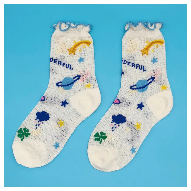 Cartoon bear socks - Blue