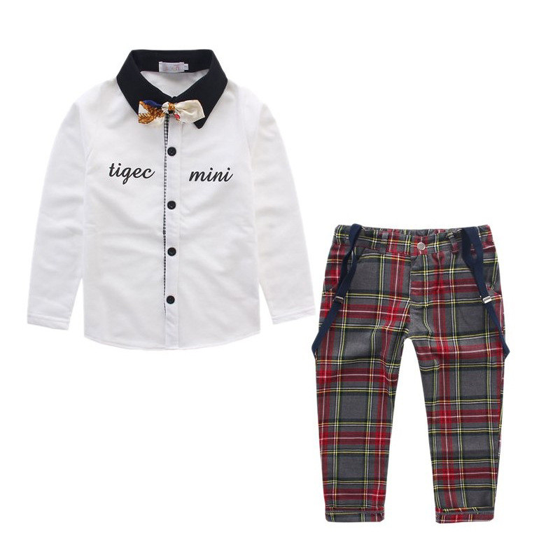 Two piece men's treasure suit tide suit Alphabet White - Shop at LoveMi
