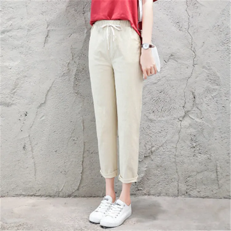 Linen casual pants - Khaki