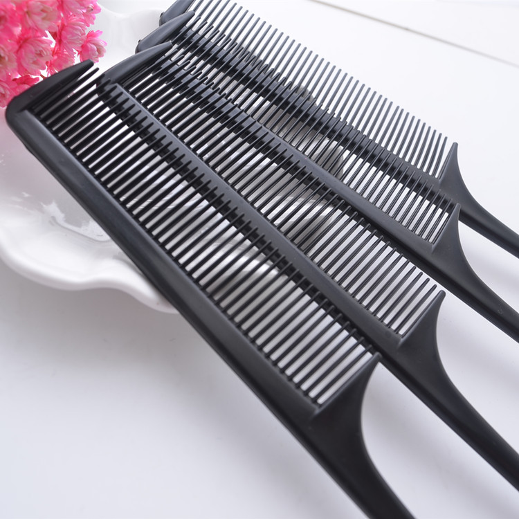 Black pointed tail comb beauty tool