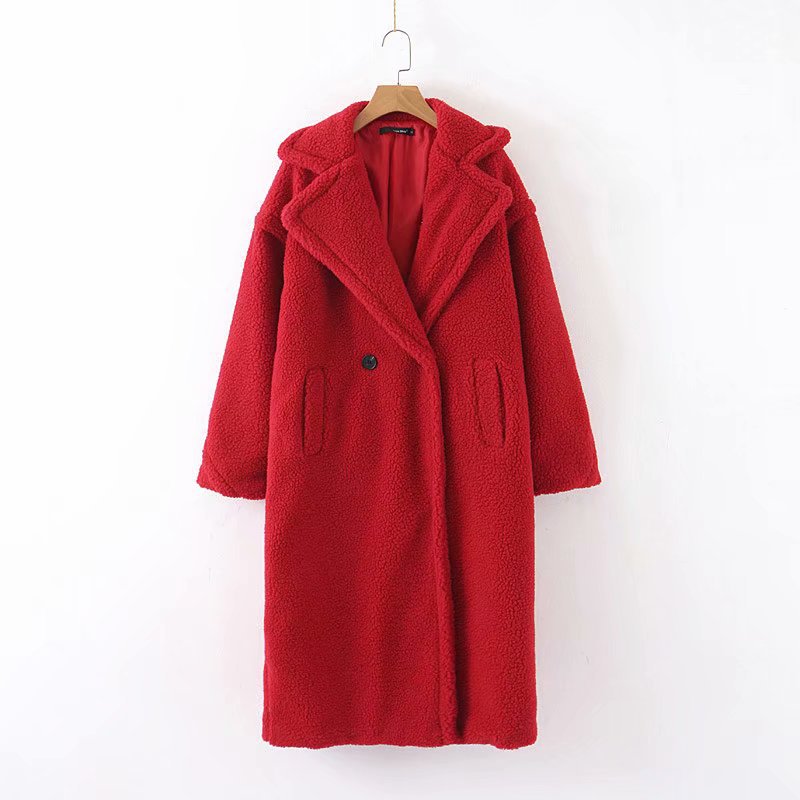 Sheep shearling loose coat