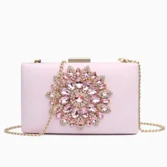 Chain bag with one shoulder slung bag - Pink - View 1