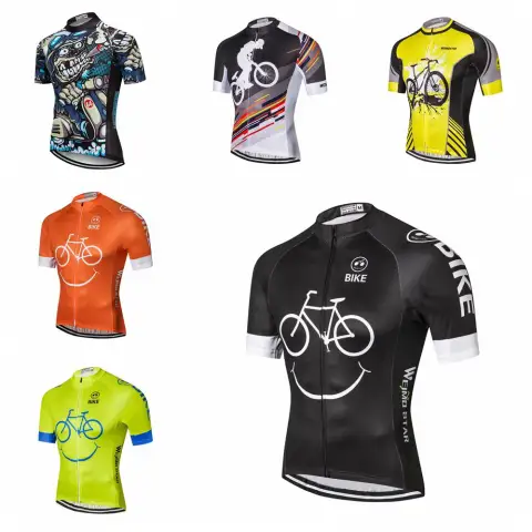 Cycling Jersey Men's Summer Short Sleeve Bike Print