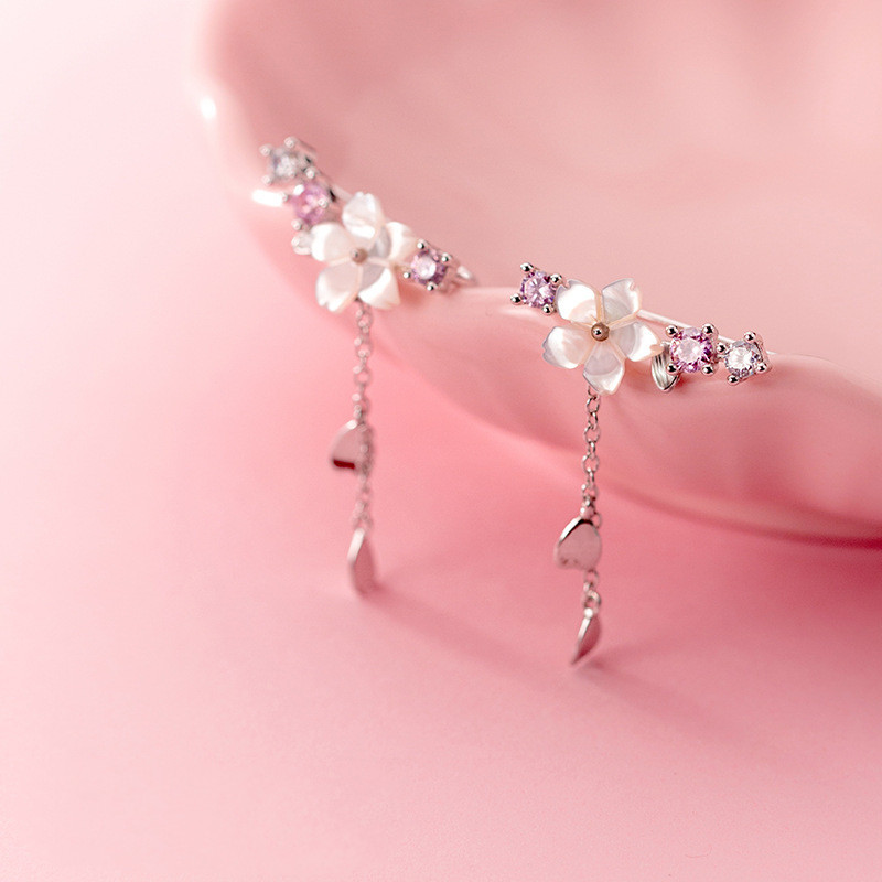 Diamond tassel earrings