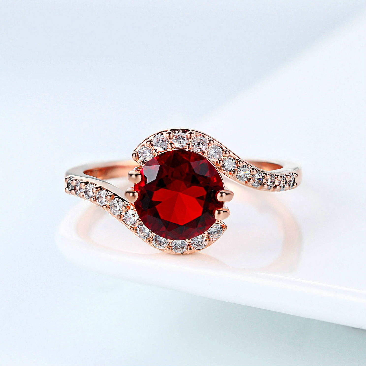 Rose gold plated ring