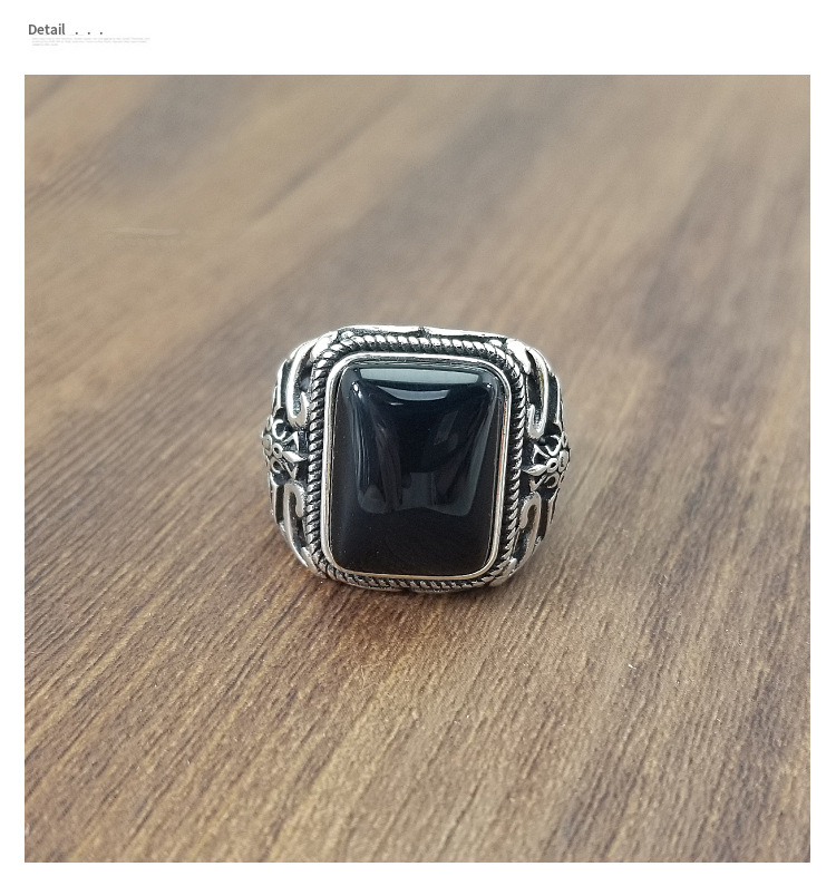 S925 sterling silver ring male ring