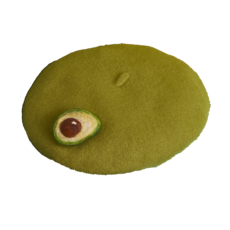 Autumn and winter wool felt beret bizarre fruit hat