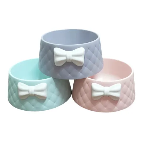 Bow Cat Bowl Dog