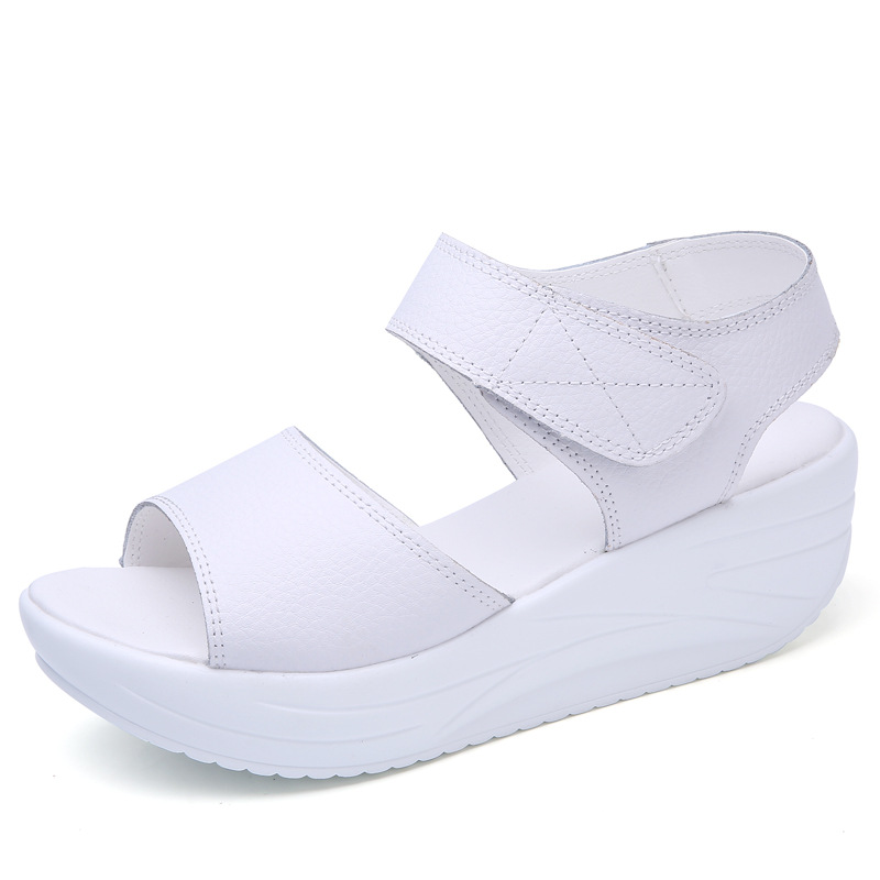 Faux Leather Wedge Sandals, picture 2 of 5