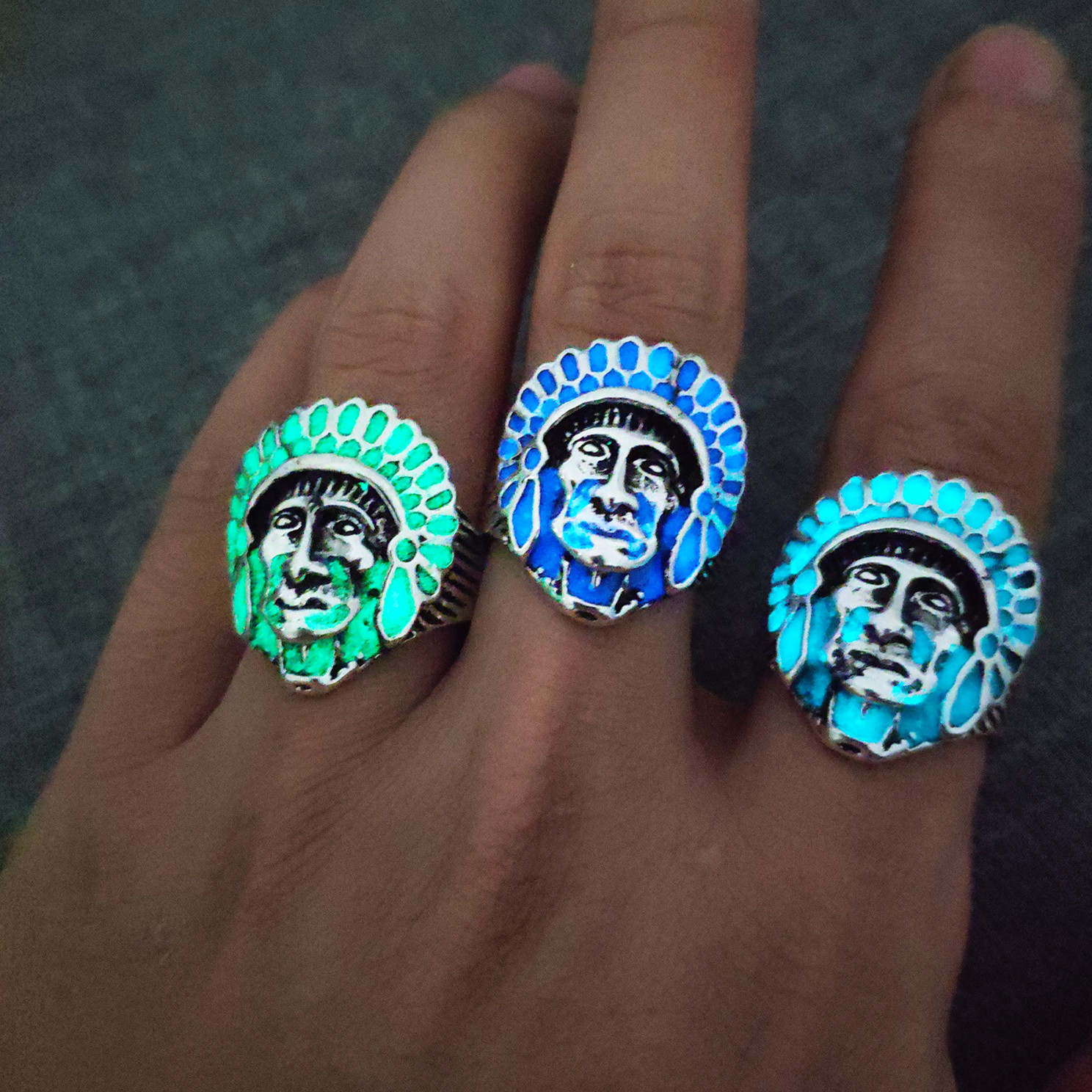 Indian avatar alloy ring