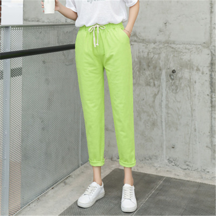 Linen casual pants Green - Shop at LoveMi