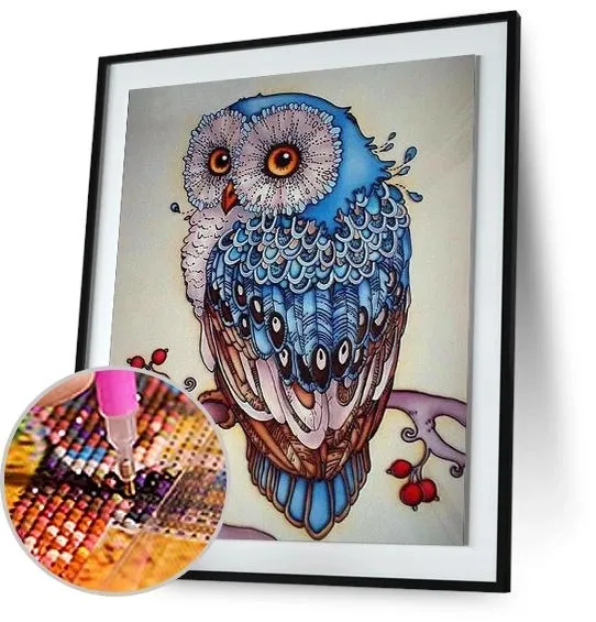 Forest owl diamond painting - No Frame