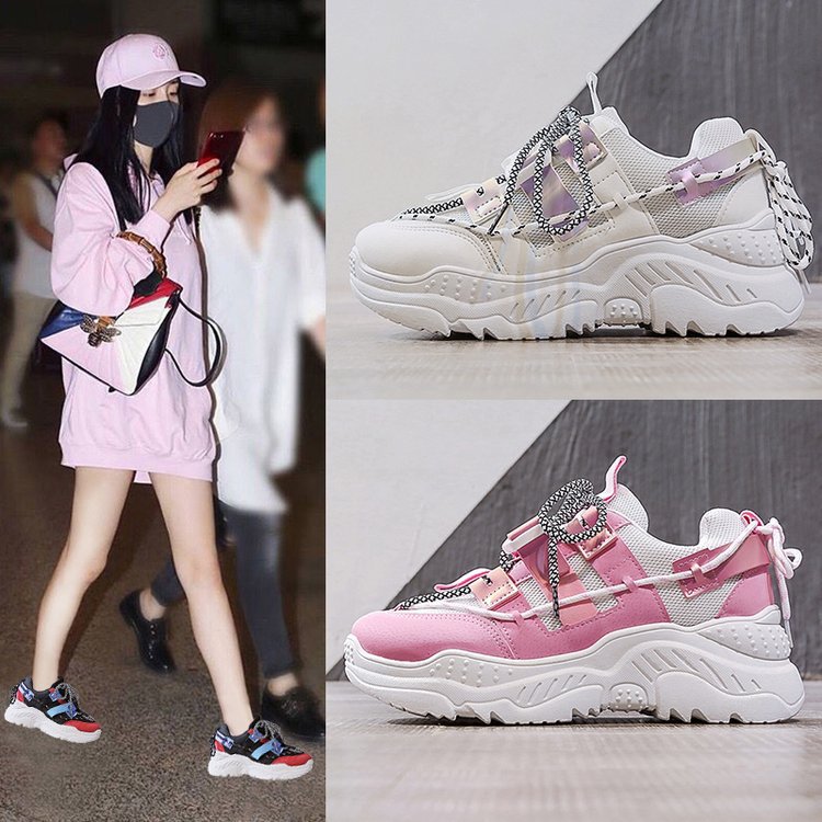 One-legged platform lazy shoes