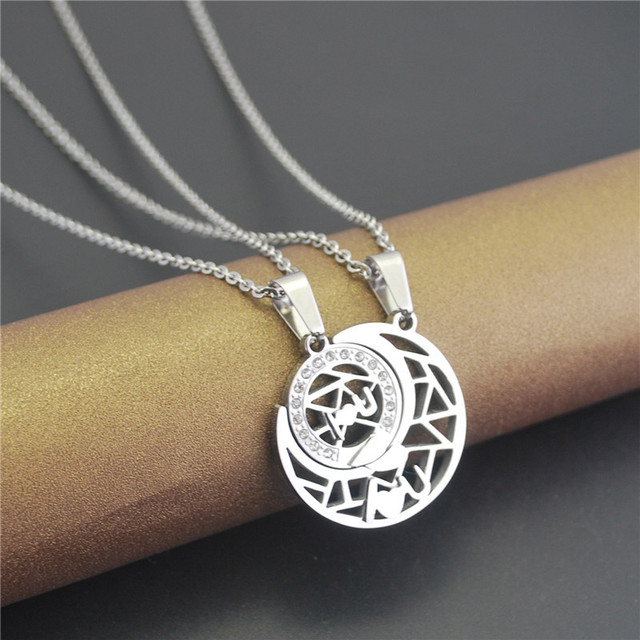 Creative Sun Moon Titanium Steel Pendant