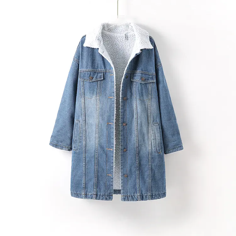 Vangull Fur Warm Winter Denim Jacket Women New Fashion