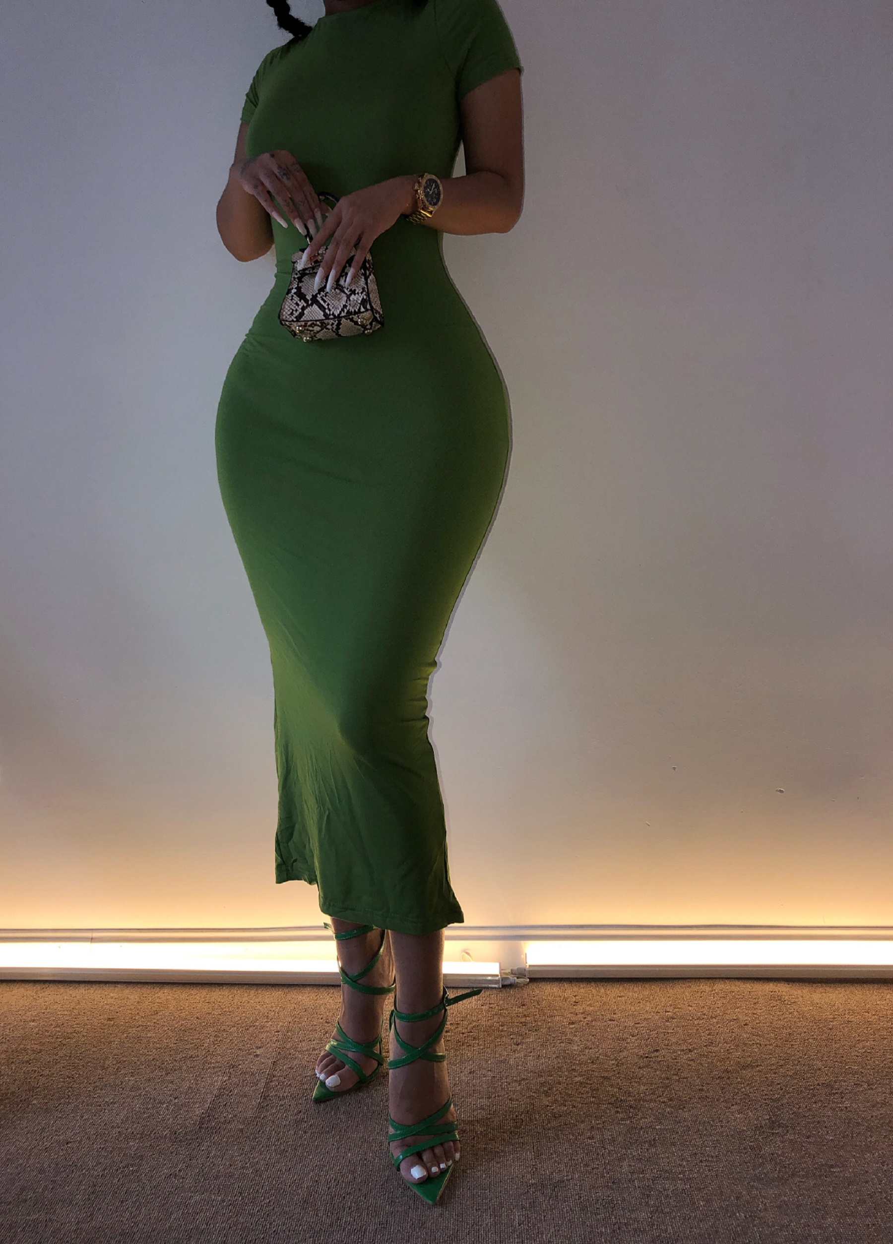 Sexy short sleeve slim dress