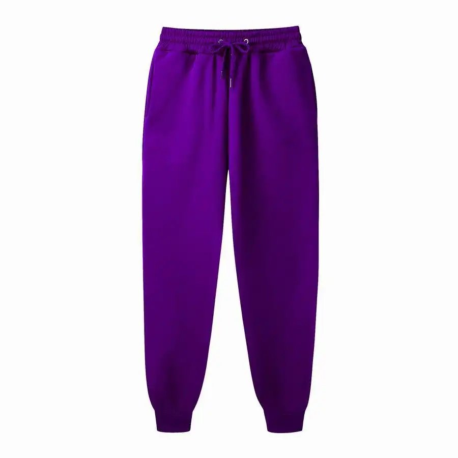 Solid color brushed slacks