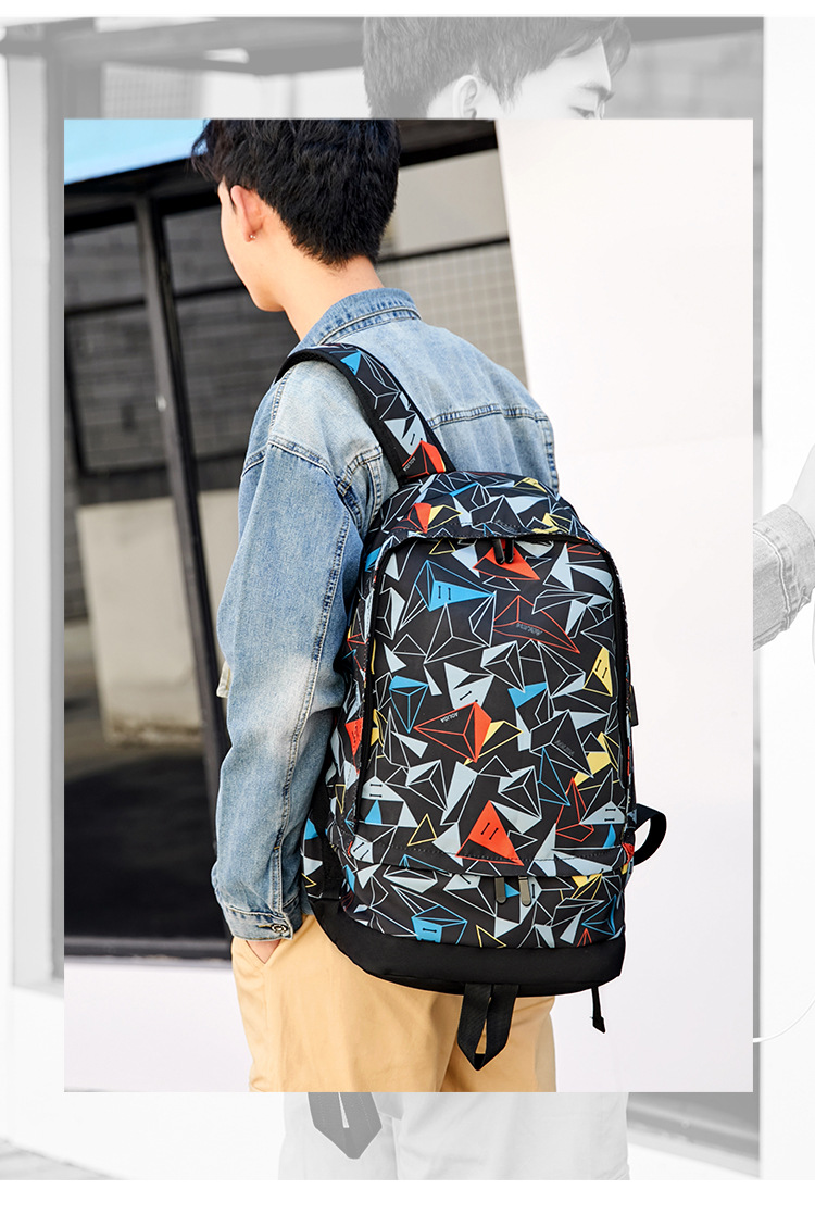Thermal transfer backpack Oxford student bag