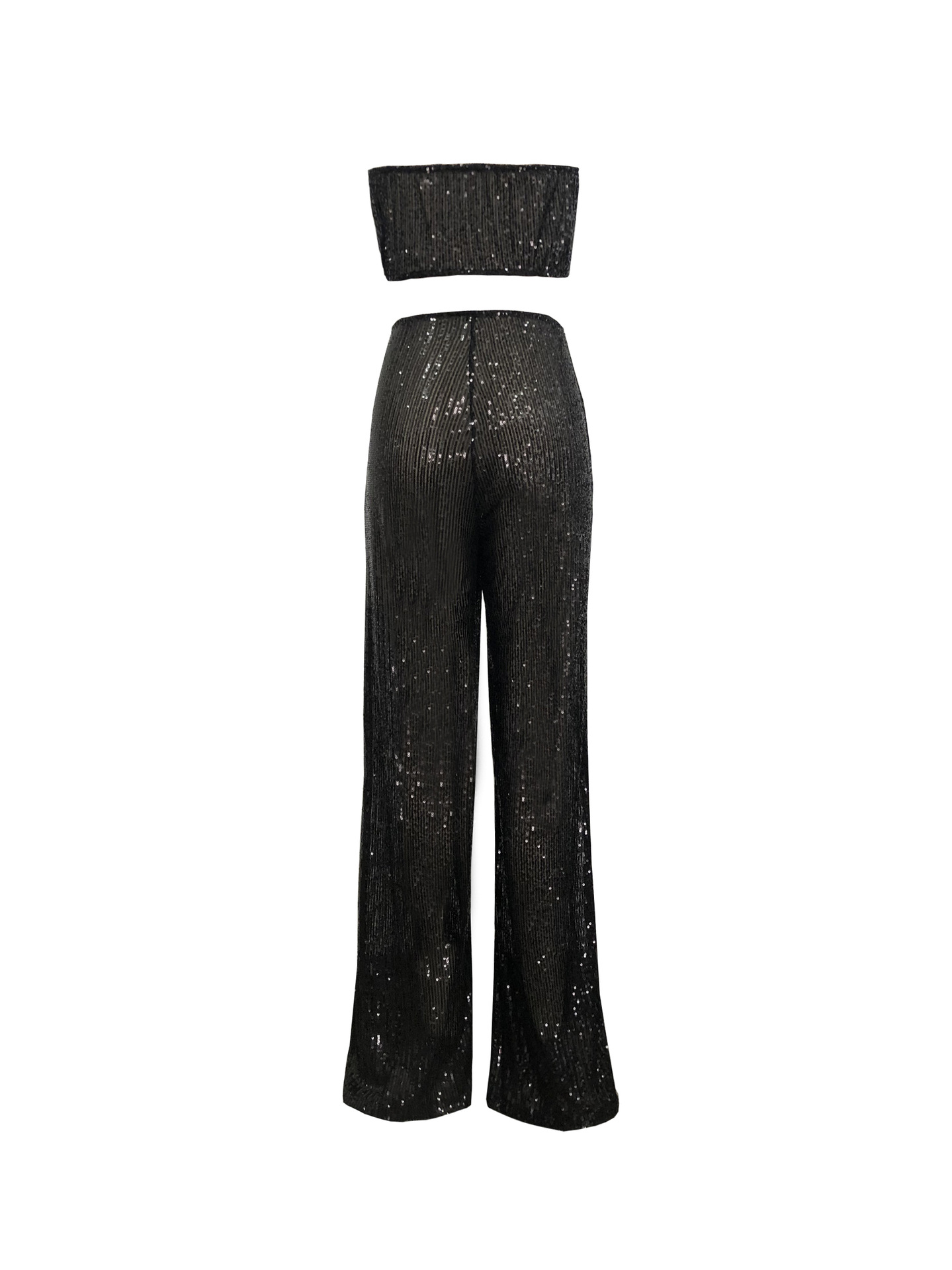 Hot sequins tube top two-piece set