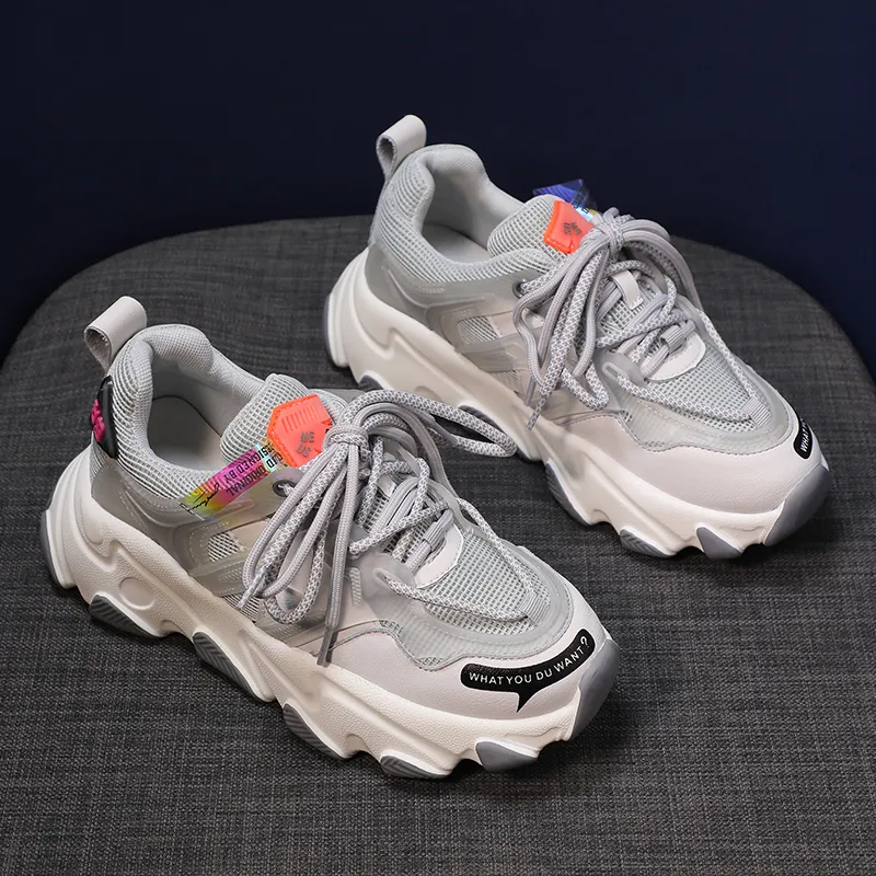 Chasing elements, old shoes, women's shoes - Grey