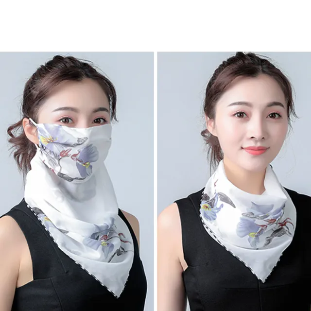 Hanging Ear Thin Face covering Scarf Triangle Veil Scarf The Tulip - Shop at LoveMi