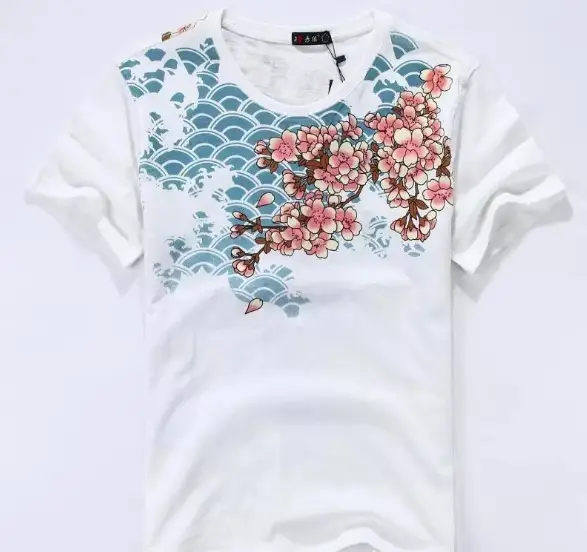 New Chinese style embroidery carp dragon tattoo T-shirt short sleeve