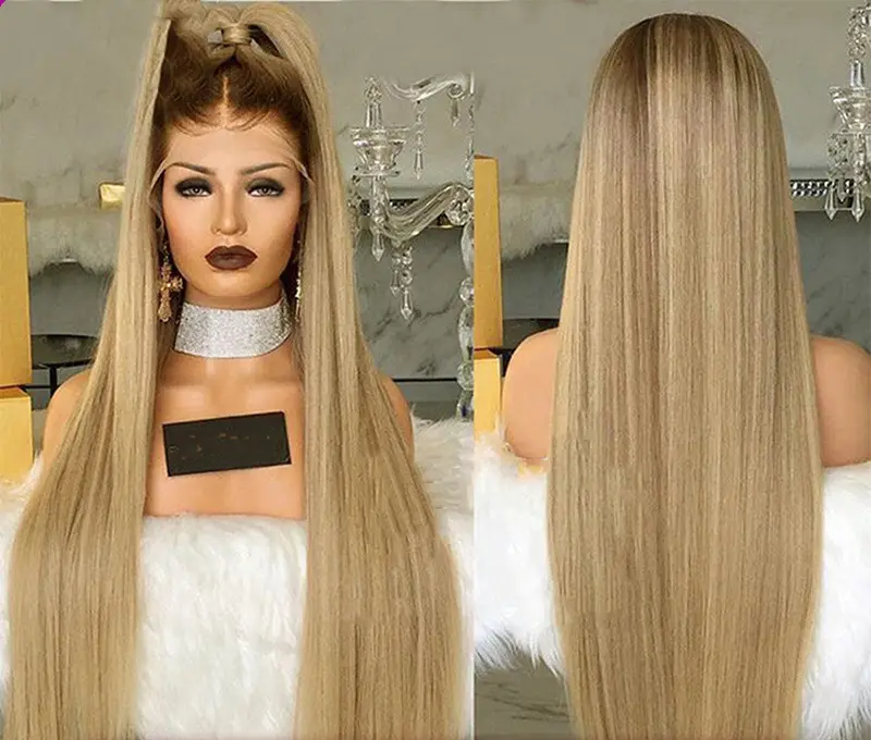 Linen with Long Straight Hair Headgear
