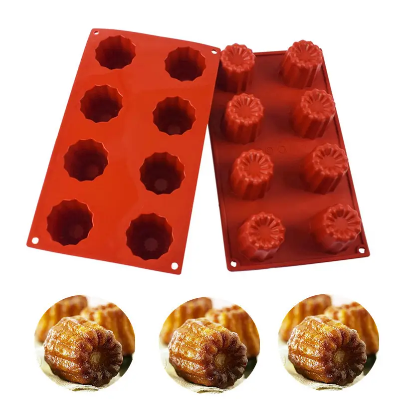 Silicone 8-hole cake mold