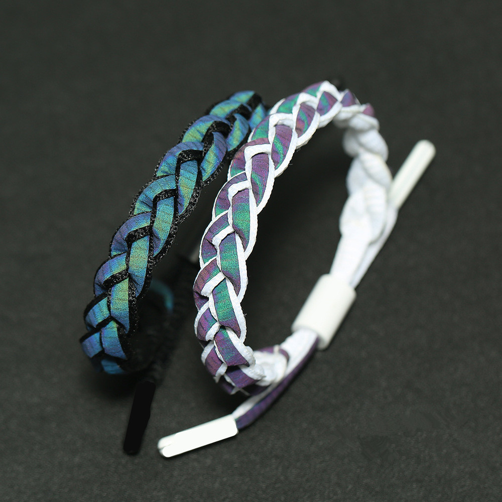 Braided shoelace changing hand rope