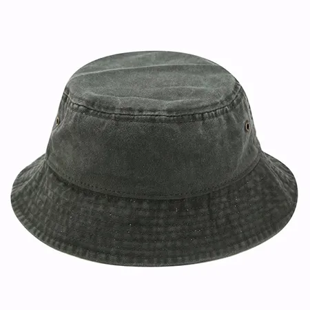 Solid color casual denim fisherman hat Dark Grey - Shop at LoveMi