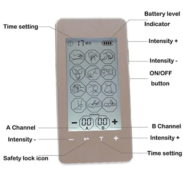 12 mode charging multifunctional massage instrument Gold - Shop at LoveMi