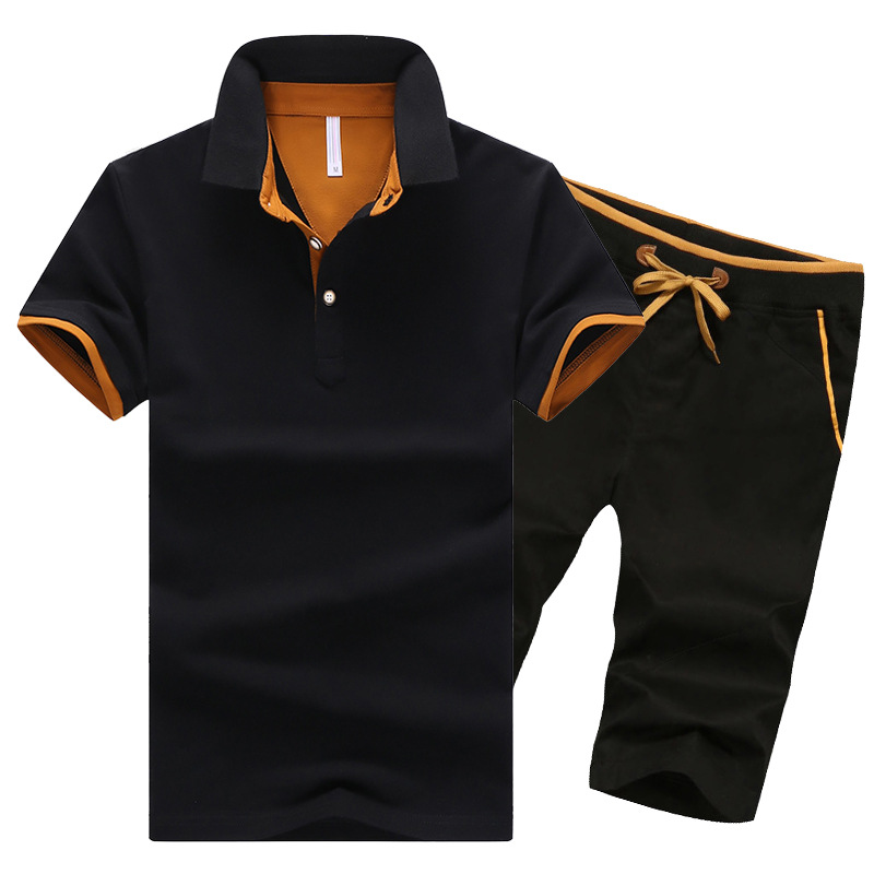 Summer cotton short-sleeved T-shirt men's sports suit