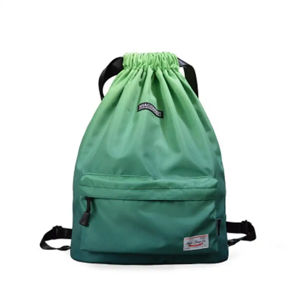 Drawstring Backpack Travel Bag Daypack for Men and Women — A, Green