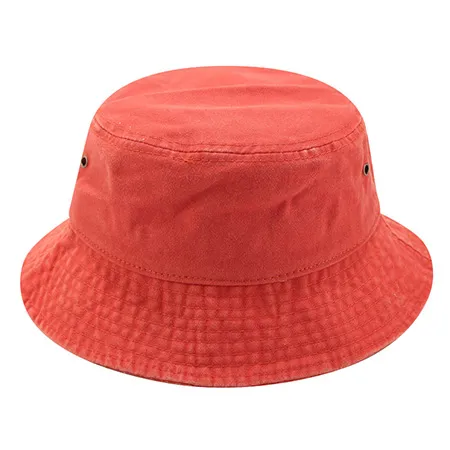 Solid color casual denim fisherman hat - Orange