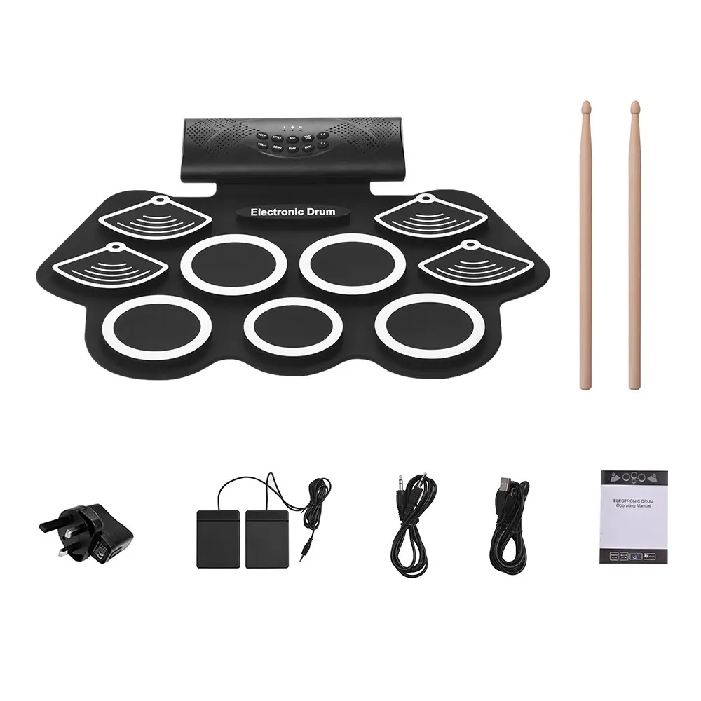 Foldable Silicone Hand Roll Electric Drum
