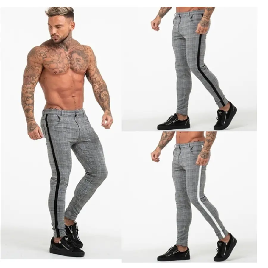 Men's Casual And Comfortable Casual Checked Trousers