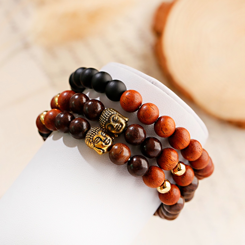 Wooden beads frosted bracelet