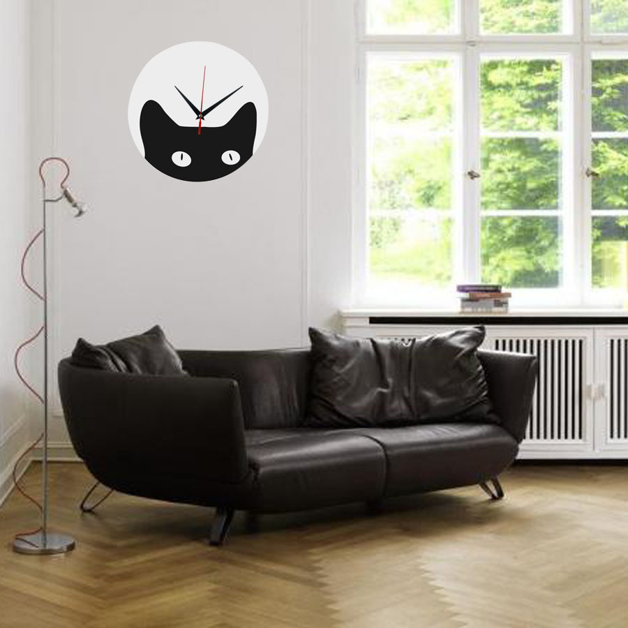 Quartz Wall Clock, DIY Mirror Stickers, picture 3 of 4