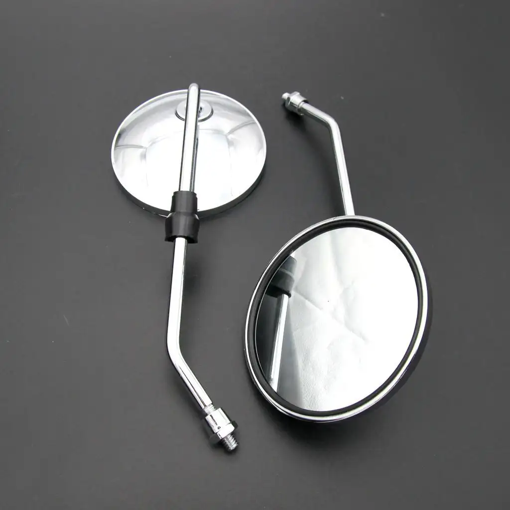 Motorcycle round mirror full metal reflector
