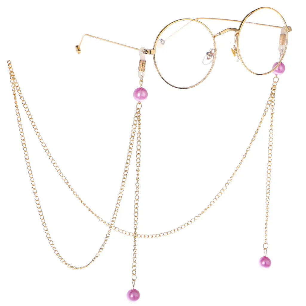 Frame pearl chain decoration - Purple